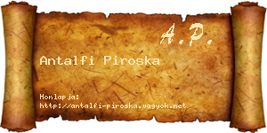 Antalfi Piroska névjegykártya