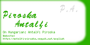 piroska antalfi business card